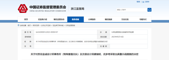 事涉爱康科技审计违规！苏亚金诚会计师事务所及相关责任人被出具警示函